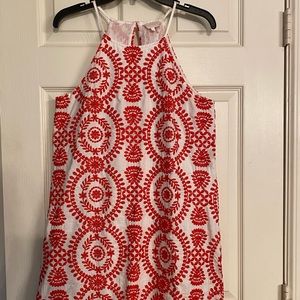Entro red and white halter dress Size 4